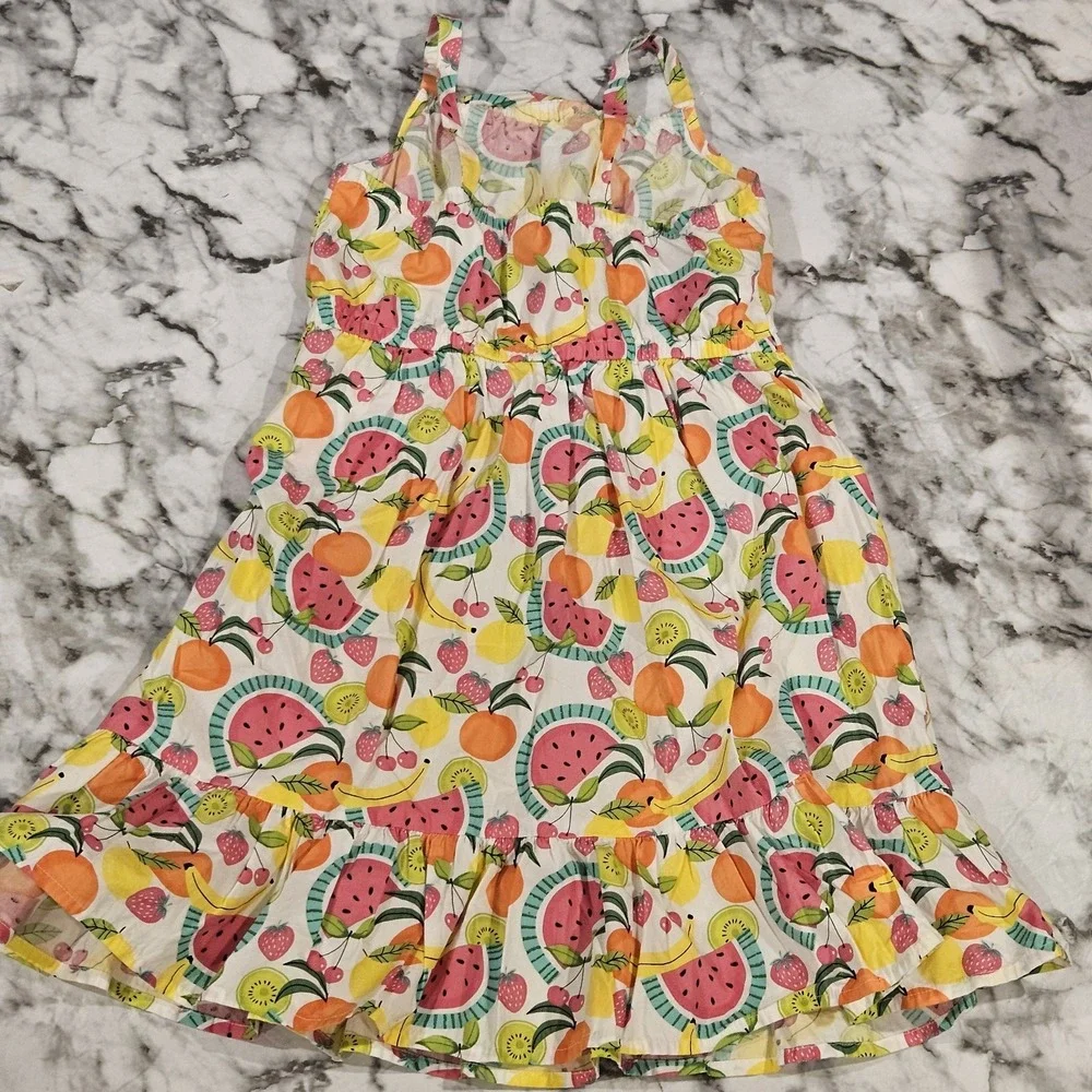 Gymboree Girls Fruit Print Summer Dress Size 10 Watermelon‎ Citrus Sleeveless